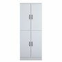Hanah Home KD109 - 3198 Armario para Lavadora Blanco 70x181.8x72.5 cm Aglomerado Melamina Montaje Pared Organización Lavadero